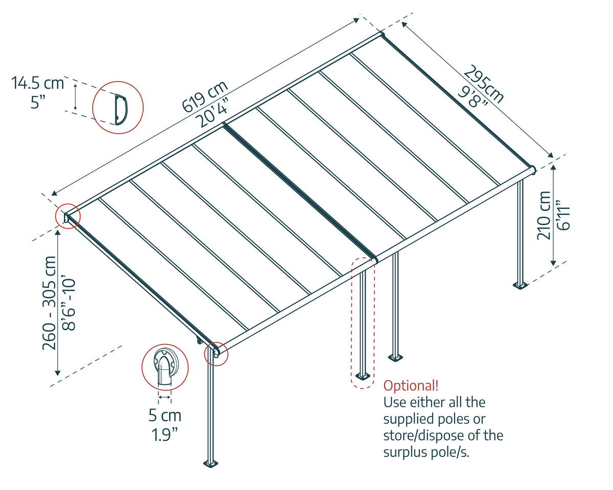 Canopia by Palram Sierra Patio Cover - White