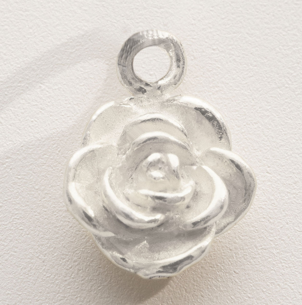 Sterling Birth Flower Single Loop