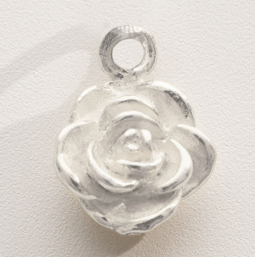 Sterling Birth Flower Single Loop